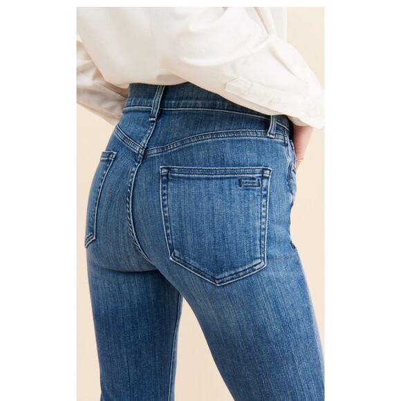 AYR The‎ Bomb Pop Mid-Rise Frayed Hem Medium Wash Stretchy Jeans Size 32 Long - Picture 4 of 12